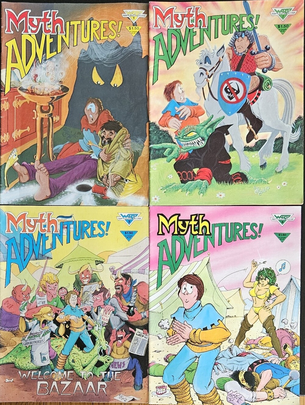 Myth Adventures! 4 Comics Issued in 1984 and 1985